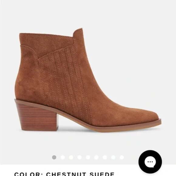 NEW DOLCE VITA Sawyer Booties chestnut for women 563tn - Picture 1 of 4